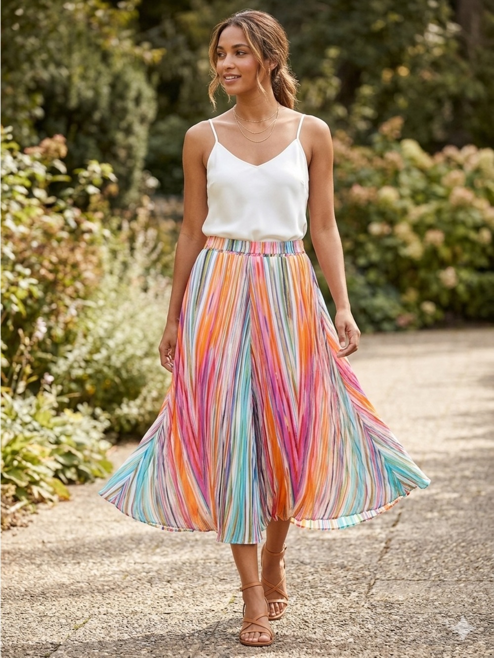 Multicolored maxi skirt by Cristina.